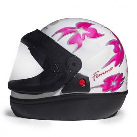 Capacete San Marino Branco C/Flores